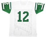 NEW YORK JETS JOE NAMATH AUTOGRAPHED WHITE JERSEY BECKETT BAS WITNESS 212599