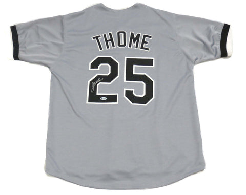 Jim Thome Autographed Chicago White Sox Custom Jersey Beckett Witnessed