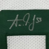 Autographed/Signed Aaron Jones Green Bay White Football Jersey Beckett BAS COA