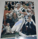 DON MAYNARD SIGNED AUTOGRAPHED NEW YORK JETS 16x20 PHOTO JSA W/ HOF 87