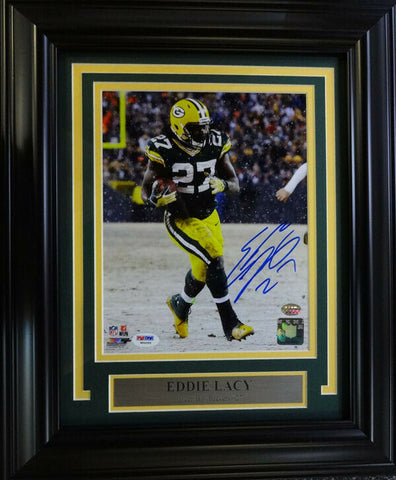 EDDIE LACY AUTOGRAPHED SIGNED FRAMED 8X10 PHOTO GREEN BAY PACKERS PSA/DNA 90600