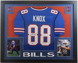 Dawson Knox Signed 35x43 Framed Buffalo Bills Jersey (Beckett) 2022 Pro Bowl T.E