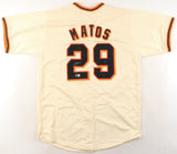 Luis Matos Signed San Francisco Giants Jersey (Beckett) Rookie Center Fielder