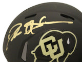 Deion Sanders Signed Colorado Buffaloes Black Mini Helmet Beckett 39623