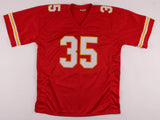 Christian Okoye Signed Chiefs Jersey (JSA Hologram) NFL Rushing Yards Ldr 1989