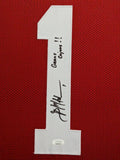 FRAMED LOUISIANA RAGIN CAJUNS BRIAN MITCHELL AUTOGRAPHED INSCRIBED JERSEY JSA