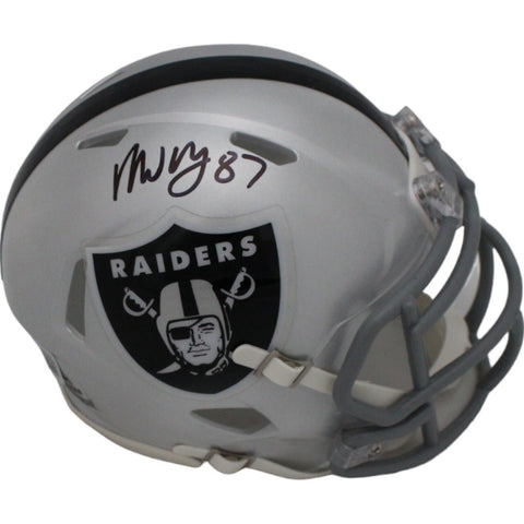 Michael Mayer Signed Las Vegas Raiders Mini Helmet Beckett 40380