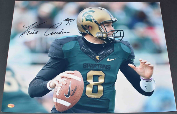 KIRK COUSINS AUTOGRAPHED MICHIGAN STATE SPARTANS 16x20 PHOTO GTSM