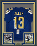 Framed Autographed/Signed Keenan Allen 33x42 Los Angeles CR Jersey JSA COA