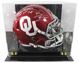 OU (3) Switzer, Bosworth & Casillas Signed F/S Speed Rep Helmet W/ Case BAS Wit