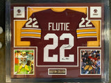 Doug Flutie Signed Boston College Eagles 35"x 43"Custom Framed Jersey Hesiman 84