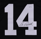 Ed Podolak Signed Iowa Hawkeyes Black Jersey (PSA COA) K.C. Super Bowl IV Champ