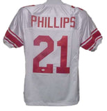 Kenny Phillips Autographed/Signed New York Giants White XL Jersey JSA 12745