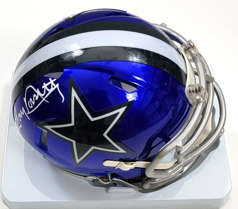 Tony Dorsett Autographed Dallas Cowboys Flash Mini Helmet Beckett Witnessed