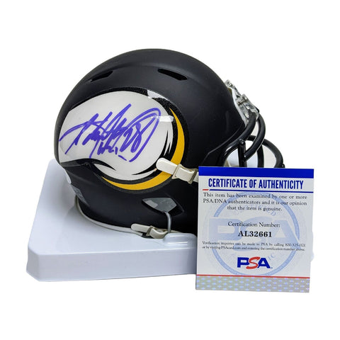 Adrian Peterson Autographed Hand Signed Vikings AMP Mini Helmet - PSA/DNA