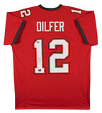 Trent Dilfer Authentic Signed Red Pro Style Jersey BAS Witnessed #1W952953