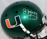 Jim Kelly Autographed Miami Hurricanes Green Schutt F/S Helmet - JSA W Auth *Whi