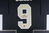 DREW BREES (Saints black TOWER) Signed Autographed Framed Jersey Beckett