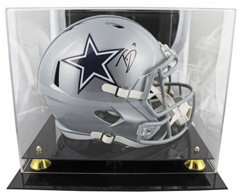 Cowboys Trevon Diggs Signed Full Size Speed Rep Helmet W/ Case BAS Witnessed