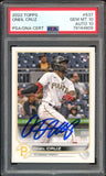 2022 Topps #537 Oneil Cruz Pirates RC Rookie On Card PSA 10/10 Auto GEM MINT