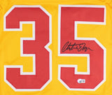 Christian Okoye Signed Chiefs Throwback Jersey (Beckett) Rushing Yards Ldr. 1989