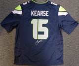 SEAHAWKS JERMAINE KEARSE AUTOGRAPHED BLUE NIKE JERSEY SIZE XL MCS HOLO 106264