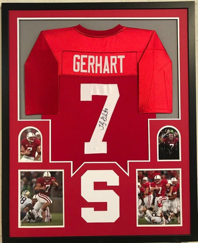 FRAMED TOBY GERHART AUTOGRAPHED SIGNED STANFORD CARDINALS JERSEY JSA COA