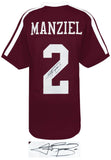 Johnny Manziel Signed Maroon Custom Football Jersey - (SCHWARTZ COA)