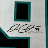 Framed Autographed/Signed Logan Couture 35x39 San Jose Black Jersey JSA COA