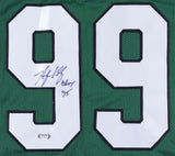 Hugh Douglas Signed New York Jets Jersey (PSA COA) 3xPro Bowl Defensive End