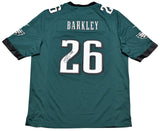 SAQUON BARKLEY AUTOGRAPHED PHILADELPHIA EAGLES #26 GREEN NIKE JERSEY BECKETT