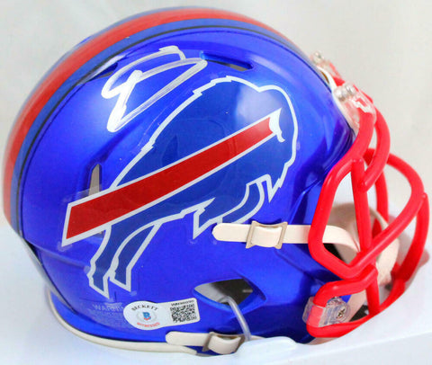 Stefon Diggs Signed Buffalo Bills Flash Speed Mini Helmet-Beckett W Holo *Silver