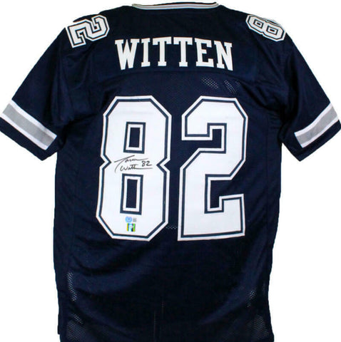 Jason Witten Autographed Blue Pro Style Jersey-Beckett W Hologram *Black