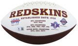 Redskins John Riggins Signed Rawlings White Panel Logo Football W/ Case BAS Wit