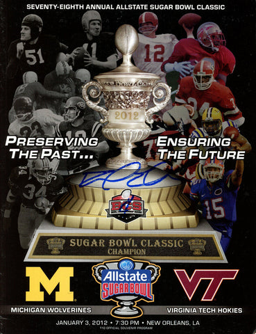 David Wilson Autographed/Signed 2012 Sugar Bowl Program Beckett 38165