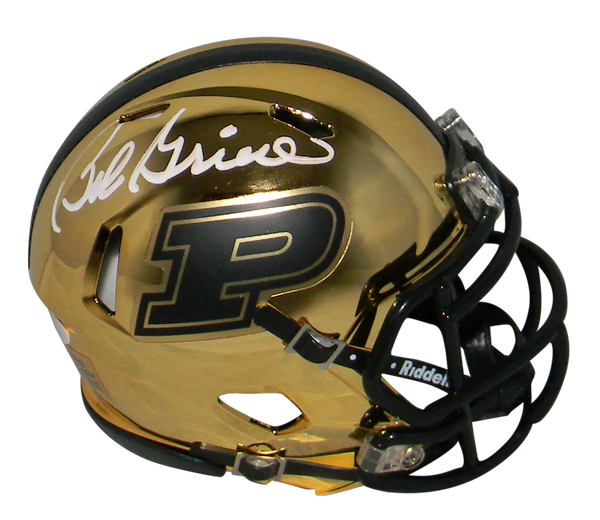 BOB GRIESE AUTOGRAPHED SIGNED PURDUE BOILERMAKERS CHROME MINI HELMET JSA