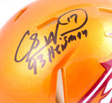 Charlie Ward Signed Florida State Flash Speed Mini Helmet w/93 Heisman-Beckett W