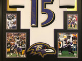 FRAMED BALTIMORE RAVENS MARQUISE BROWN AUTOGRAPHED SIGNED JERSEY JSA COA