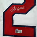 Framed Autographed/Signed Corey Kluber 35x39 Cleveland White Jersey BAS COA