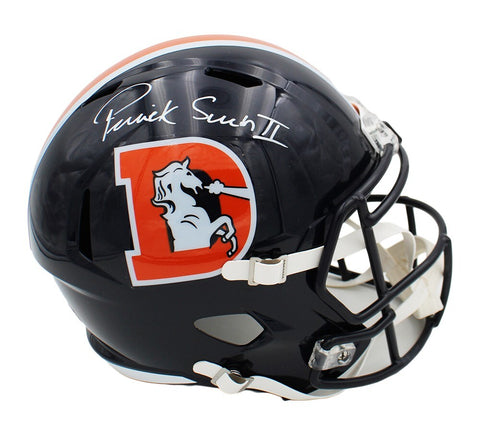 Patrick Surtain II Signed Denver Broncos Speed Full Size Color Rush Helmet