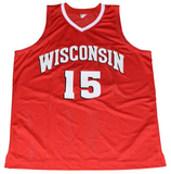 SAM DEKKER AUTOGRAPHED SIGNED WISCONSIN BADGERS #15 BASKETBALL JERSEY JSA