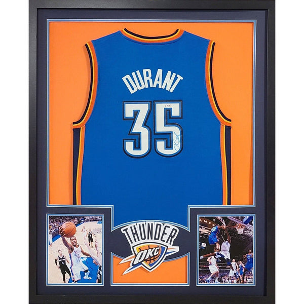 Kevin Durant Autographed Signed Framed OKC Thunder Oklahoma City Jersey PSA/DNA