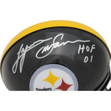 Lynn Swann Autographed Pittsburgh Steelers VSR4 Mini Helmet HOF Beckett 46599