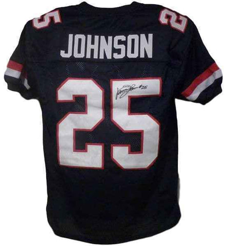 Vance Johnson Autographed/Signed Arizona Wildcats XL Blue Jersey 11852