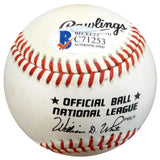 Jersey Joe Walcott Autographed Signed Official NL Baseball Beckett BAS #C71253