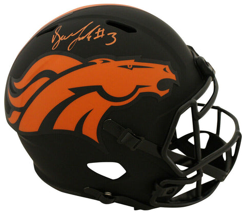 Drew Lock Autographed/Signed Denver Broncos Eclipse Replica Helmet JSA 26961