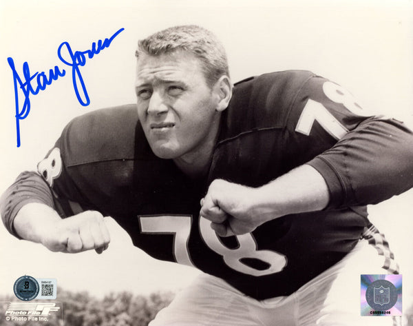 Stan Jones Autographed/Signed Chicago Bears 8x10 Photo Beckett 45615