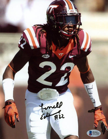 TERRELL EDMUNDS AUTOGRAPHED SIGNED VIRGINIA TECH HOKIES 8x10 PHOTO BECKETT