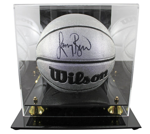 Celtics Larry Bird Signed Wilson Platinum Edition Basketball w/ Case BAS Wit