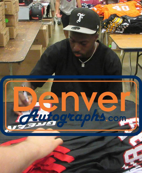 AJ Green Autographed/Signed College Style Black XL Jersey Beckett